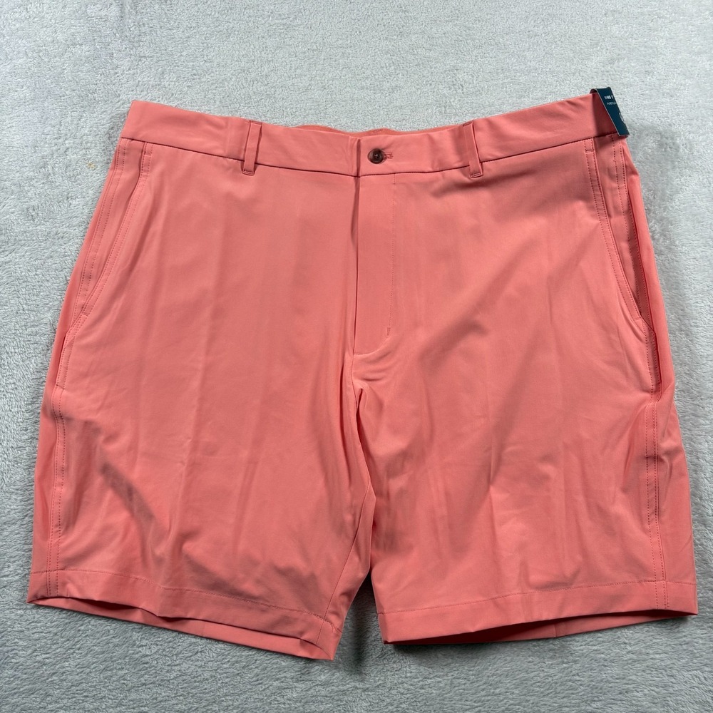 Walter Hagen Chino Short Men 40 Coral Moisture Wicking Performance 4-Way Stretch